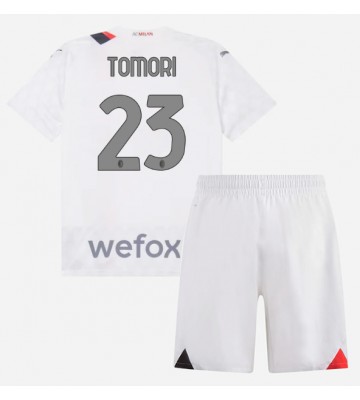 AC Milan Fikayo Tomori #23 Replika Babytøj Udebanesæt Børn 2023-24 Kortærmet (+ Korte bukser)